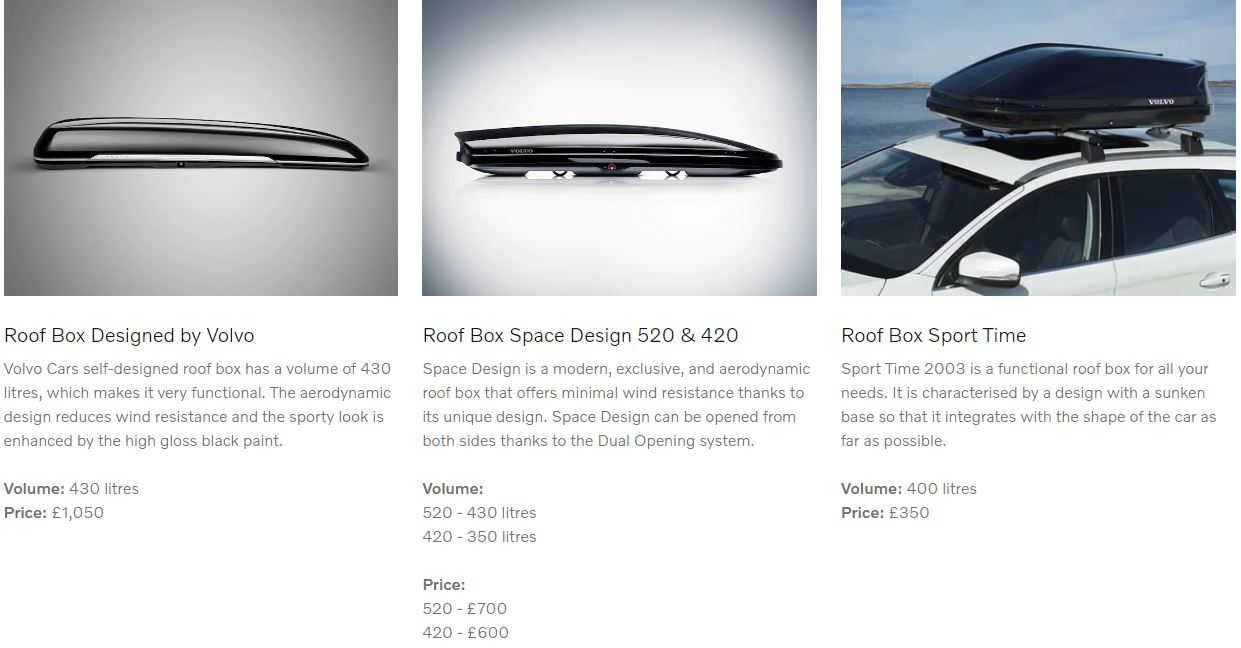 Volvo roof box space design deals 420