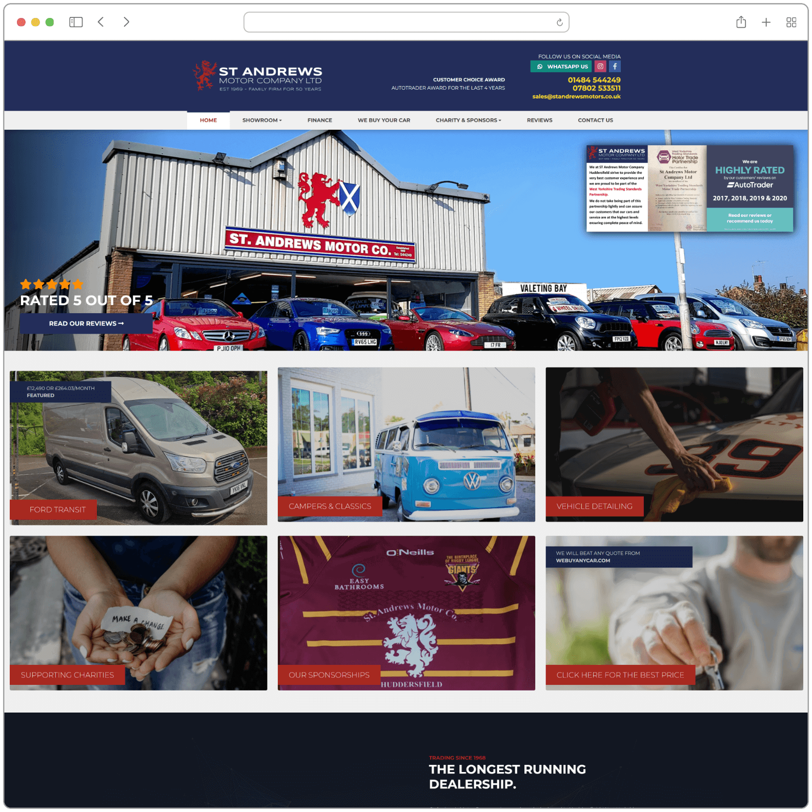 St Andrews Motors Website Screenshot