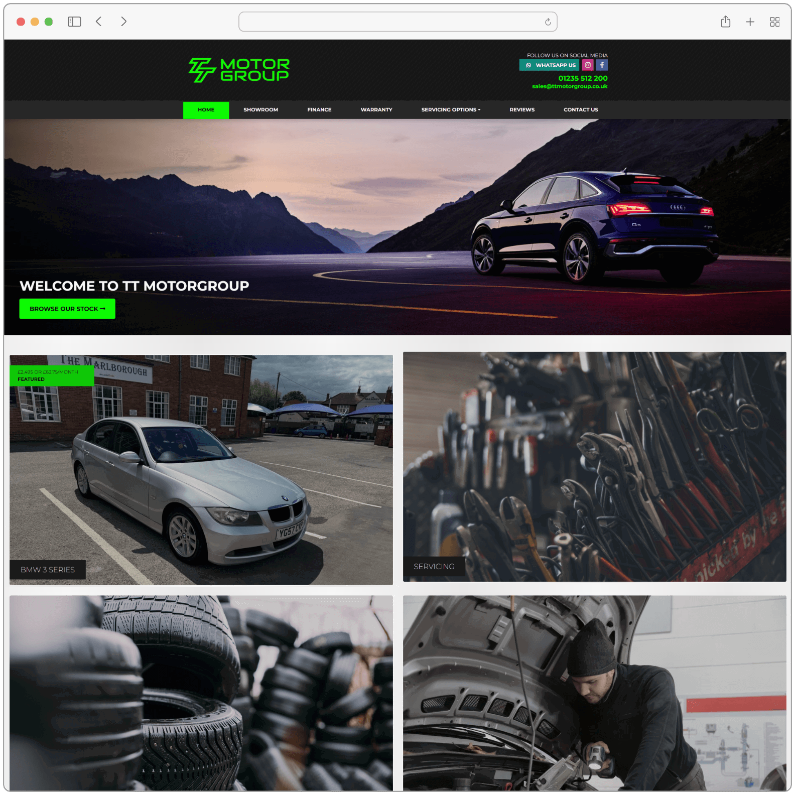 TT Motor Group Website Screenshot